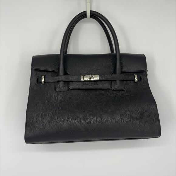 Sabatier 1947 Other - Sabatier 1947 Black Leather Top-Handle Briefcase - Classic Structured Style